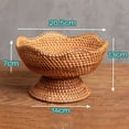 thumbnail image 5 of Woven Fruit Basket, Footed Fruit Basket, Table Centerpiece, Rattan Fruit Bowl, Food Snack Serving Basket for Makeup, Countertop Sundries Bathroom small, 5 of 8
