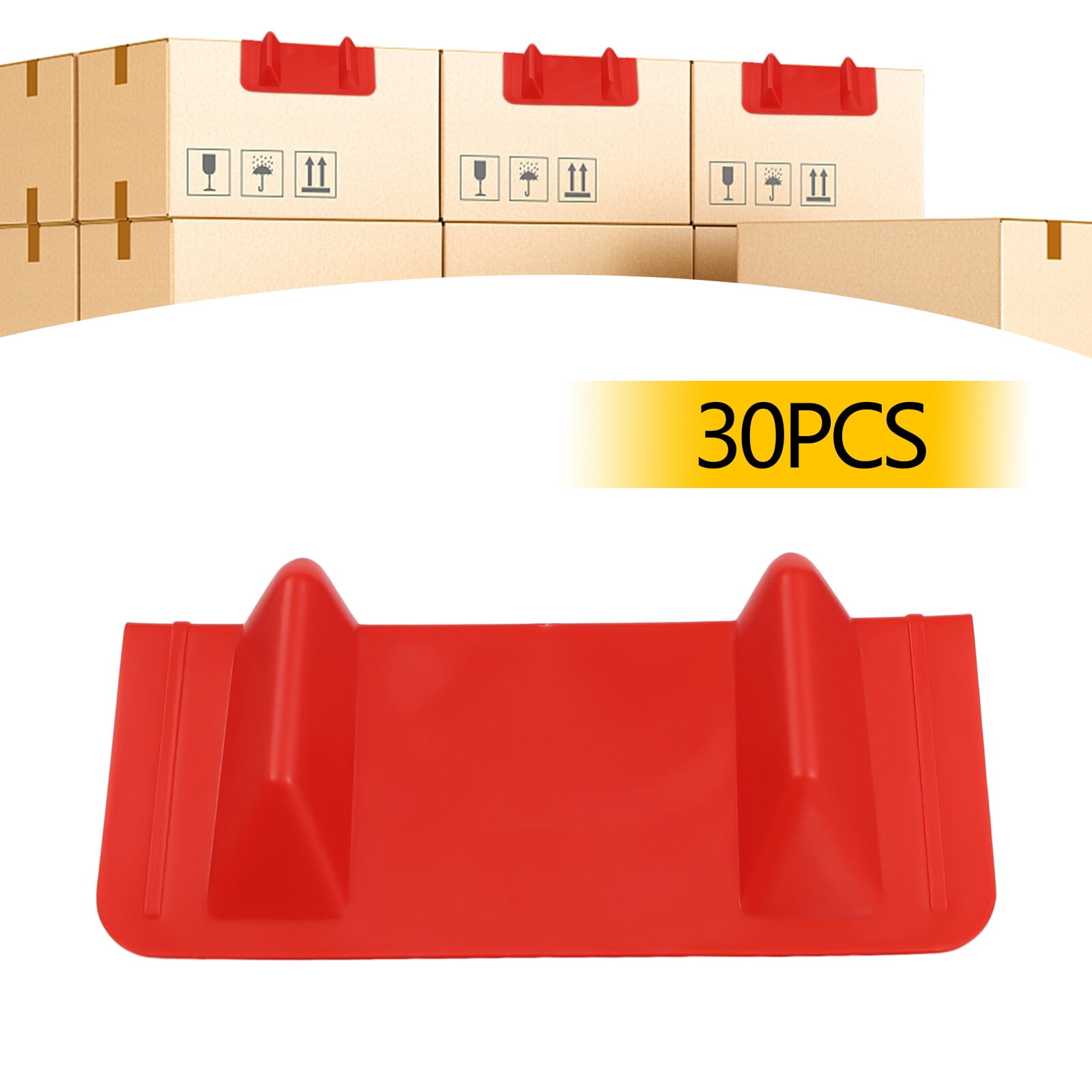 30pc 10.55*4.17*4.6inch Modern Red Corner Edge Protector Tie Down Strap Guard Bumper Cargo Load Flatbed Truck