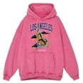 thumbnail image 4 of Sudadera con capucha de estilo retro desgastado con diseño de jugador de baloncesto de Los Ángeles y esqueleto para hombre, estilo hip hop, 100 % algodón, para otoño, 4 of 5