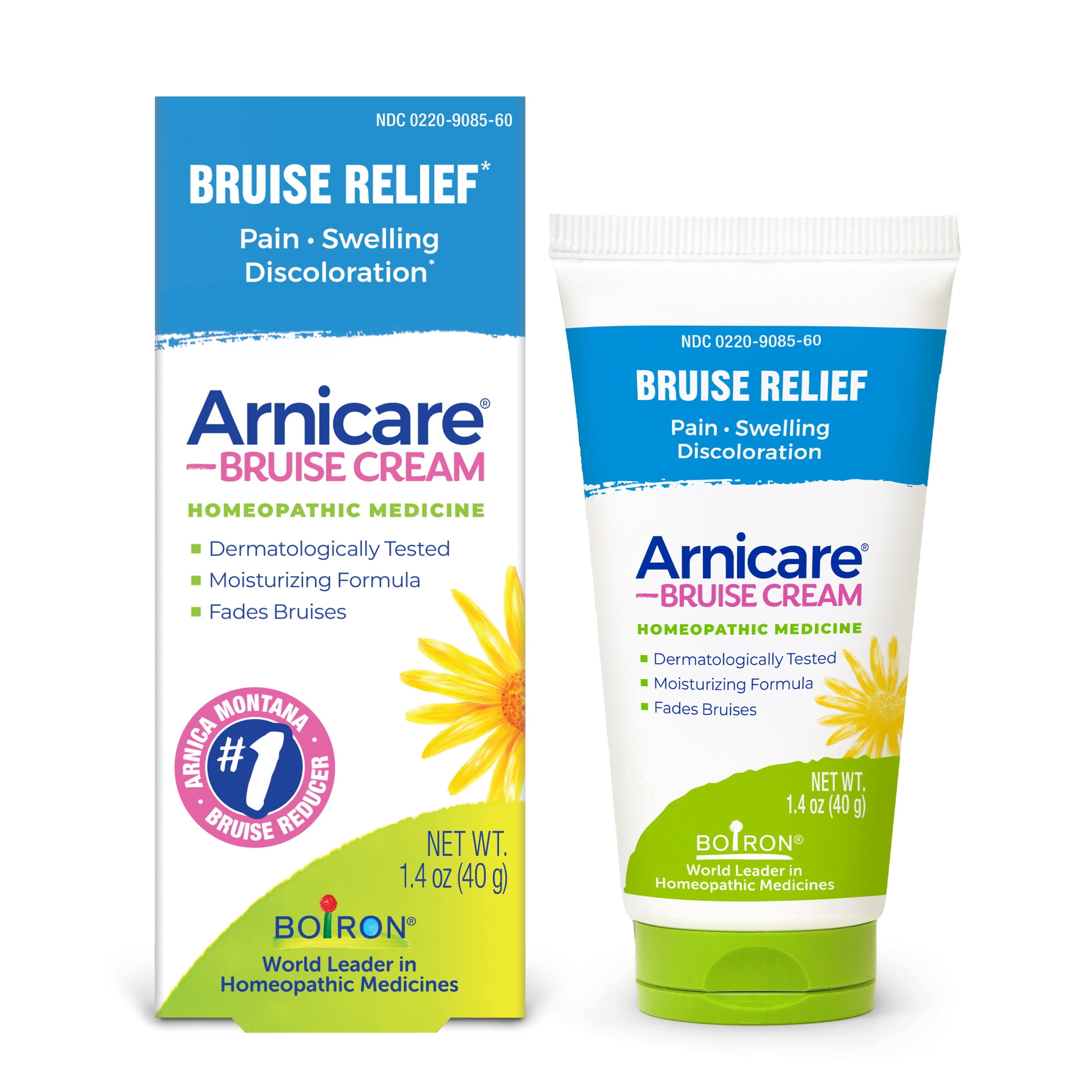Boiron Arnicare Bruise Cream, Homeopathic Medicine for Bruise Relief, Pain, Swelling, Discoloration, 1.4 oz