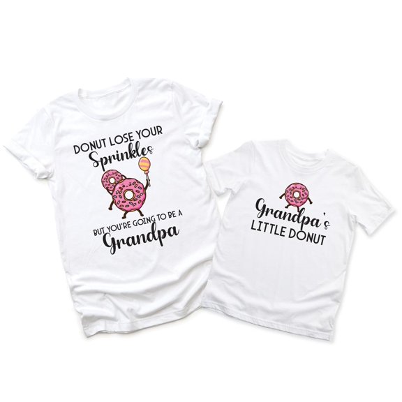 Donut Lose Your Sprinkles But You're Going To Be A Grandpa Men's T-Shirt Grandpa's Little Donut Kids Toddler Shirt Baby