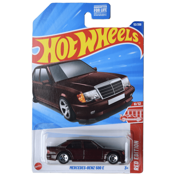 Hot Wheels Mercedes Benz 500 E Red Edition 52/250 [Maroon]