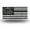 Monochrome American Flag, variant on Star capped Skull with Flag Front License Plate, Metal License Plate, Funny Standard Plates Personalized Novelty Decorative For Men/Women/Boys/Girls Car 6×12 Inch