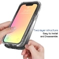 thumbnail image 4 of Mantto iPhone 12 Mini Case, 360 Full Body Cover Clear Bumper Protection Case - Shock Proof edges Slim Hybrid Back Silicone Rubber TPU Bumper Gradient Phone Case for iPhone 12 Mini - Black, 4 of 6