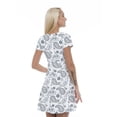 thumbnail image 2 of Women’s A Line Paisley Summer Dress, Retro Triangle Arrangement, Cross Wrap V Neck, 6 Sizes, by Ambesonne, 2 of 2