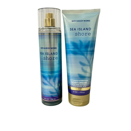 Bath and Body Works Sea Island Shore Fine Fragrance Mist & Body Cream Set