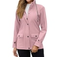 thumbnail image 2 of JGNGSHN Rain Jacket for Women Fleece Lined Waterproof Lightweight Hooded Raincoat for Hiking Travel Outdoor, 2 of 7