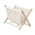 thumbnail image 2 of CarpNettore Macrame Magazine Holder for Books And Periodicals, Foldable Organizer for Living 23x22x28cm, 2 of 9