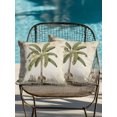 thumbnail image 3 of Outdoor Pillows Waterproof, Coastal Palm Tree Throw Pillows with Inserts Included, Vintage Brown Tropical Botanical Indoor Outdoor Decorative Lumbar Pillow for Bed/Couch/Patio 18"x18", 2Pcs, 3 of 8