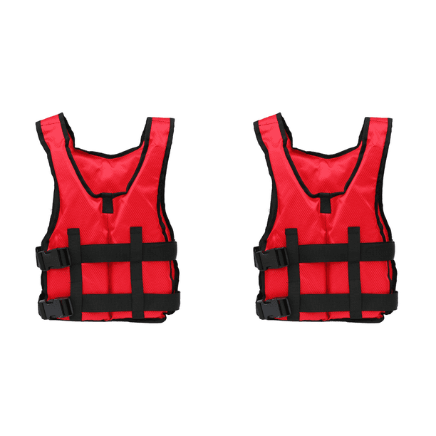 Chaleco salvavidas de flotabilidad, ajustable, impermeable, para adultos y niños (rojo)