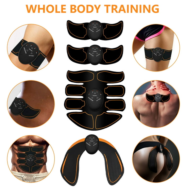 Abs Stimulator, Muscle Toner - Abs Stimulating Belt- Abdominal Buttocks  Toner- Training Device for Muscles- Wireless Portable to-Go Gym Device-  Muscle Sculpting at Home- Fitness Equipment, Black 