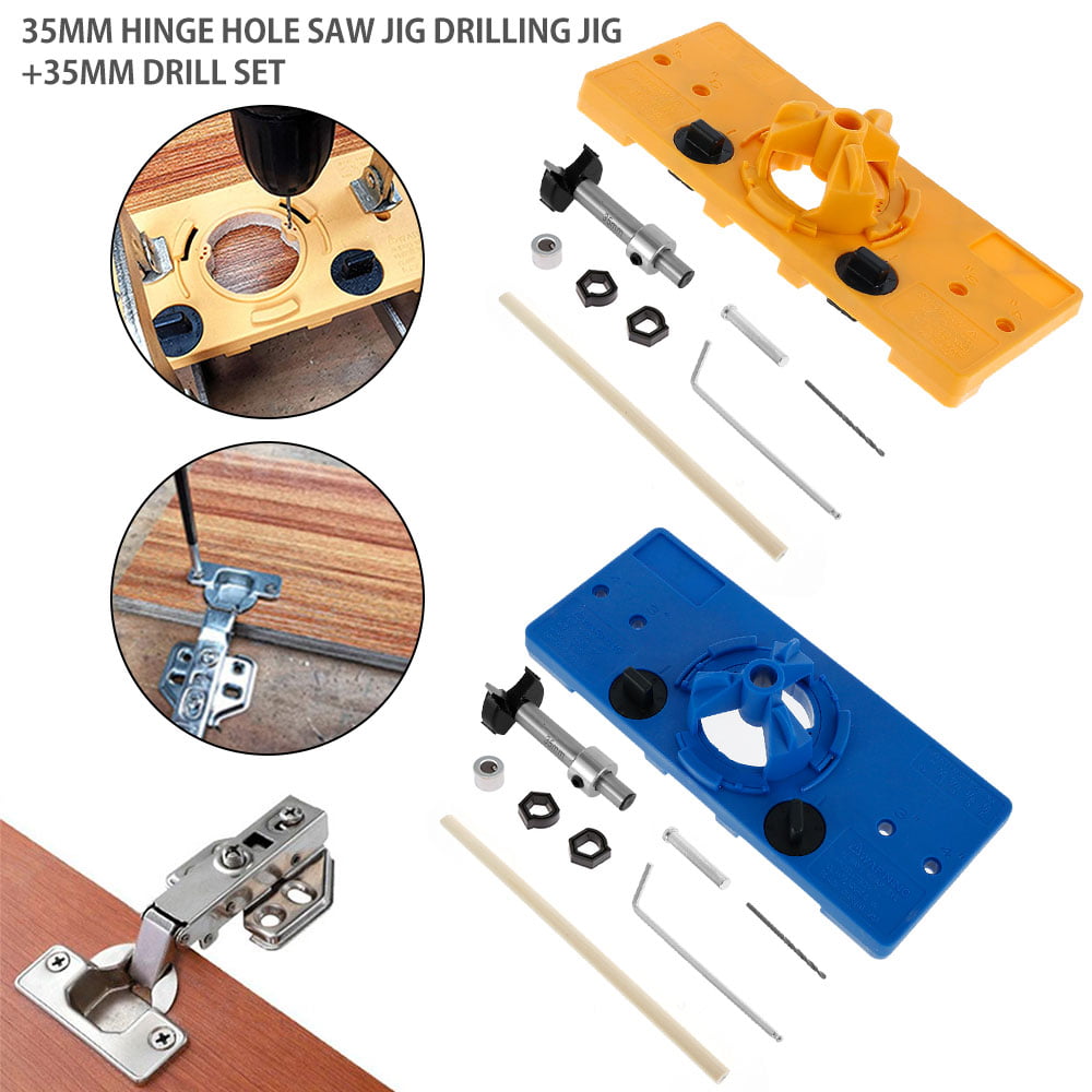 35mm Hinge Boring Jig Drill Guide Set Hole Puncher Template Woodworking Tools 