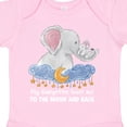 thumbnail image 4 of Inktastic My Babysitter Loves Me to the Moon and Back Elephant Family Boys or Girls Baby Bodysuit, 4 of 5