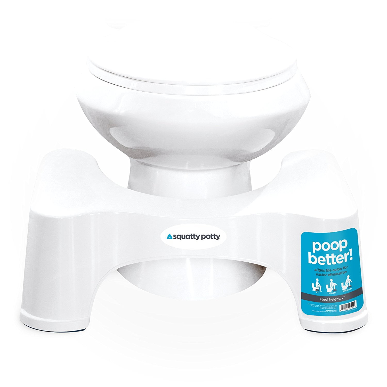 Squatty Potty The Original Bathroom Toilet Stool 7' White Walmart