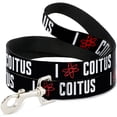 thumbnail image 1 of The Big Bang Theory Pet Leash, Dog Leash, I Atom Coitus Black White Red, 6 Feet Long 1.5 Inch Wide, 1 of 4
