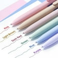thumbnail image 3 of ORUYROP Stylo Gel, Rétractable, Pointe Fine, 0,5 mm, Couleurs d'Encre Assorties, Lot de 6, 3 of 7