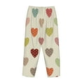 thumbnail image 5 of Kll Womens Heart Polka Dot Print Pajama Pants Soft Pajama Bottoms For Women Cozy Lounge Pants, 5 of 9