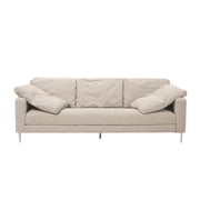 Vari Beige Textured Velvet Lounge Sofa