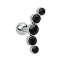 thumbnail image 5 of RSAMD Crystal Cartilage Piercing Helix Earring Stud Barbell Stainless Steel Ear Stujo-Black-, 5 of 8