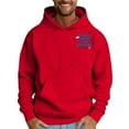thumbnail image 2 of CharmCyan Men's Hooded Casual Hoodie Red L, 2 of 2