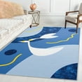 thumbnail image 5 of 6.5'x10' bathroom carpet persian carpet scalloped area rug soft area rug textured area rug, 5 of 10
