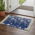 thumbnail image 2 of Area Rug with Tassels 2' x 3', Summer Sea Starfish Coral Shell Kitchen Runner Rug for Hallway Bedroom Throw Rugs, Marine Life on Blue Soft Door Mat for Bathroom Entrance Living Room, 2 of 9