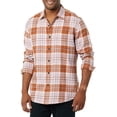 thumbnail image 4 of DOPI Men Long Sleeved Flannel Shirt Striped Shirt Men's Plaid Coat Autumn And Winter Daily Coat (available In Large And High Sizes), 4 of 6