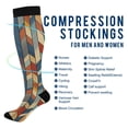 thumbnail image 2 of FORMRS Womens Knee High Socks Casual Long Thick Travel Daily Wear, 1 Pair, Beige Geometric, 2 of 6