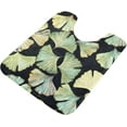thumbnail image 5 of SKYSONIC Bath Mats Toiletry Mat Ginkgo Leaves Print, Fluffy Plush Absorbent Bath Rugs Carpet with Non Slip Bottom for Bathroom Floor Toilet Tub and Shower, 5 of 7