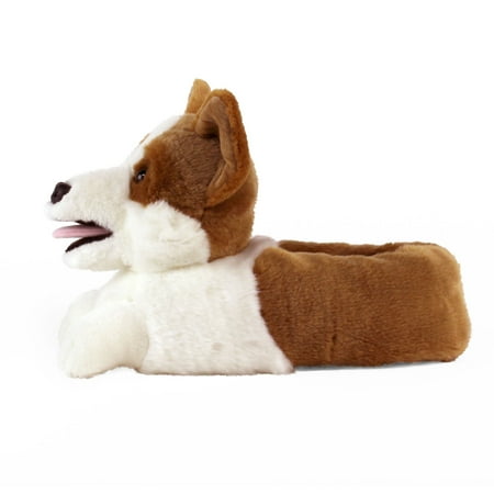 corgi plush slippers