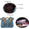 thumbnail image 4 of JUYGO Tote Handbag for Women Canvas Shoulder Purse Retro Large Capacity Handbags, 4 of 7