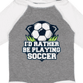 thumbnail image 4 of Inktastic I'd Rather Be Playing Soccer Boys or Girls Long Sleeve Baby Bodysuit, 4 of 5