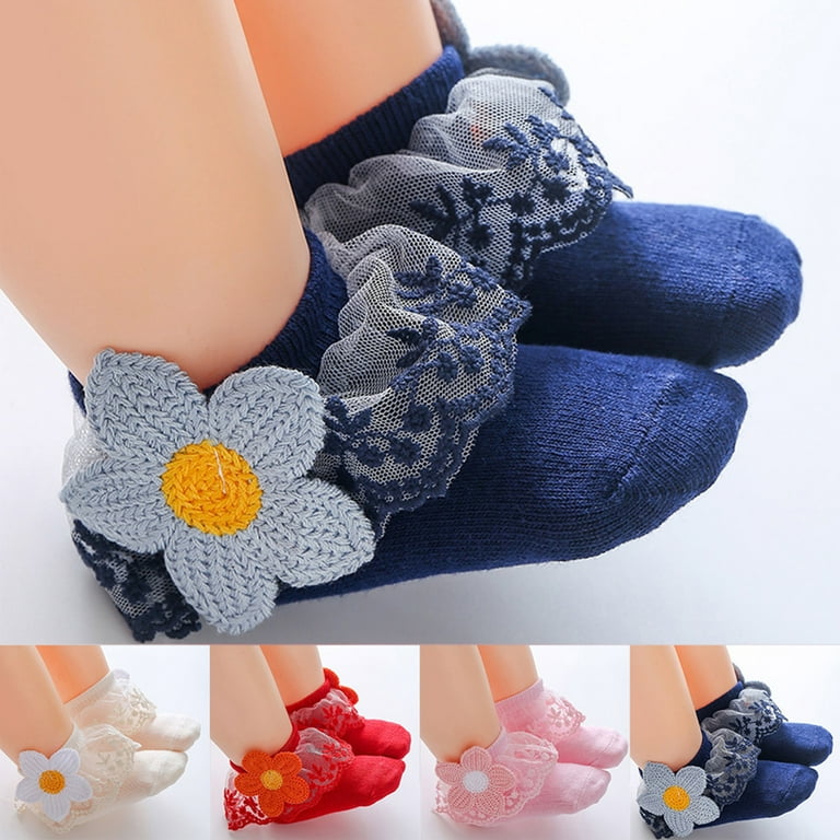 Set of Two Lace Ruffle Socks