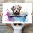 thumbnail image 4 of Dandie Dinmont Terrier Dog Canvas Bathroom Décor - Unique Bath Wall Decor - Modern Canvas Bathroom Wall Art - Room Decor - Bathroom Decorations - Restroom Sign - Wall decor living room, 4 of 4