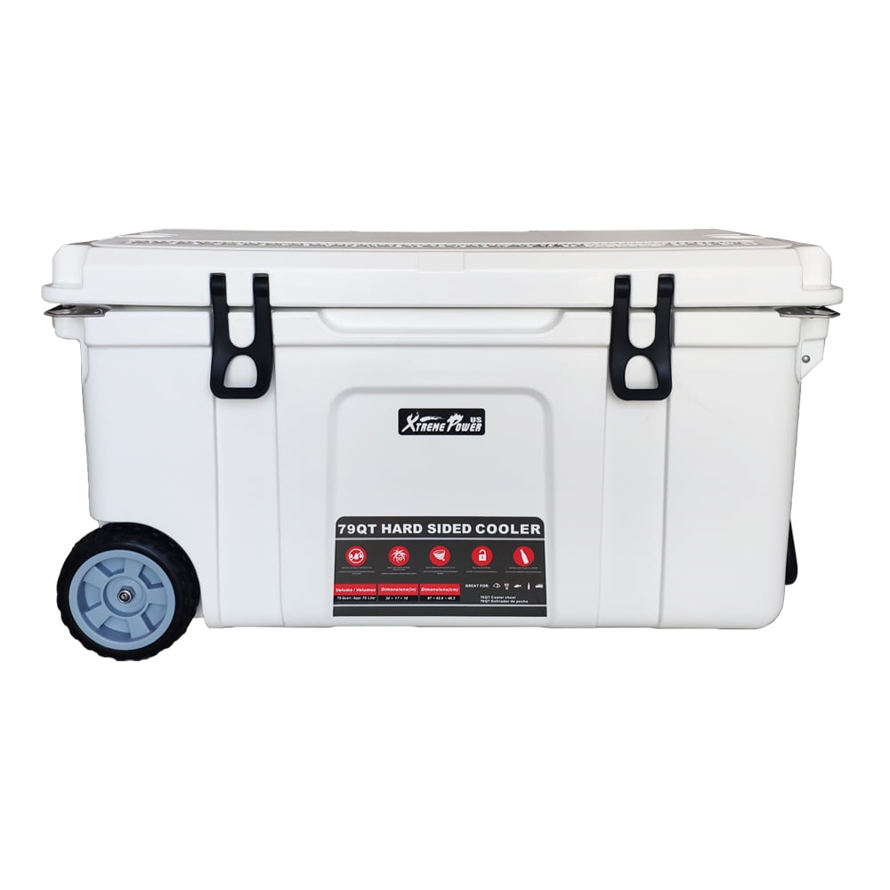 XtremepowerUS 79Quart Heavy Duty Rolling Ice Chest Cooler w/ Wheels