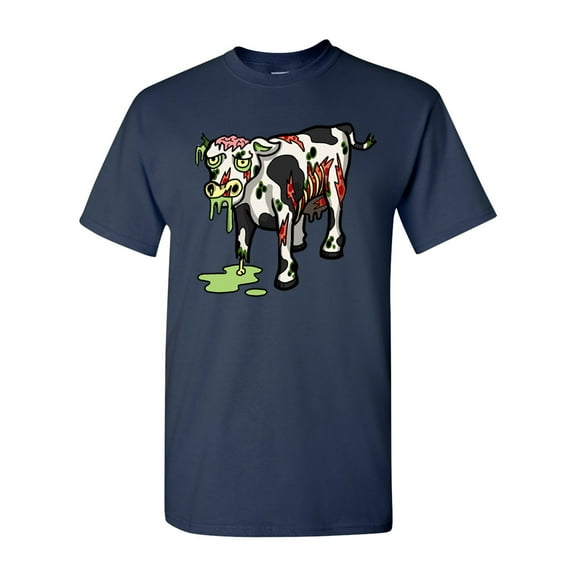 Zombie Cow Undead Animals Adult DT T-Shirt Tee