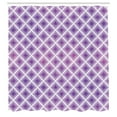 thumbnail image 3 of Ambesonne Purple Shower Curtain, Retro Style Abstract, 69"Wx84"L, Violet and White, 3 of 5