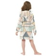thumbnail image 7 of FORMRS Niños Bathrobe Unisex Hooded Robe Soft Plush Pajamas Sleepwear, Size 10-12T, Pink Geometric, 7 of 7