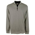 thumbnail image 2 of Tommy Bahama Men's Big & Tall Flip Coast Half-Zip Reversible Pullover Sweatshirt CHthr 3XLT Coal Heather, 2 of 4