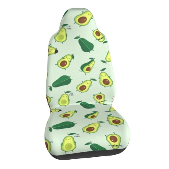 Cute Avocados Fleece Throw Car Seat Covers Stretch Car Seat Protectors Universal Fit
