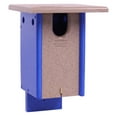 thumbnail image 2 of Amish-Made Post-Mount Bluebird House, Eco-Friendly Poly Lumber Weathered Wood/Blue, 2 of 3