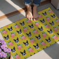 thumbnail image 4 of Yellow Boston Terrier and Flower Door Rugs,Washable Non Slip Door Mats Indoor,Decorative Door Mats,Entry Mat Indoor for Entrance,Bedroom,Kitchen,Bathroom,20"x32", 4 of 6
