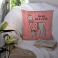 thumbnail image 3 of Caroline's Treasures "You Are So Loved" Llama Fabric Toddler Decorative Pillow, Pink, 3 of 4