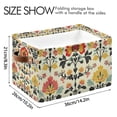 thumbnail image 4 of Yayeee Canvas Storage Basket with Handles for Shelves Fabric Bins Closet Organizer, Beige Floral, 4 of 8