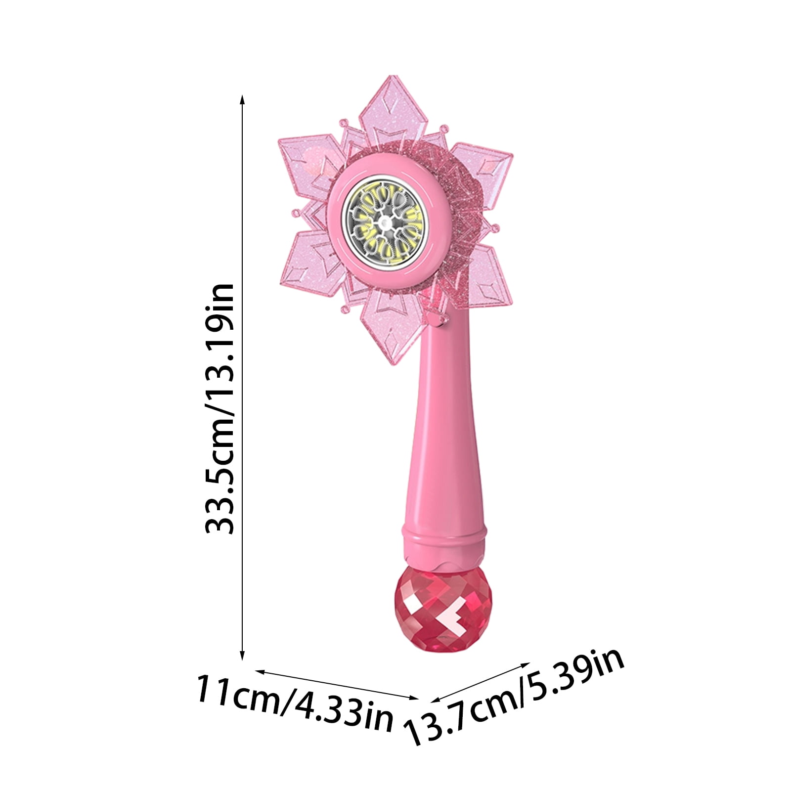 Sunflower Bubble Blowing Machine, Automatic Snowflake Bubble Maker with Flower Shower Design, Electric Handheld Bubble Blower with 80ml Bubble Solution for Party Outdoor Activities (Hot Pink)