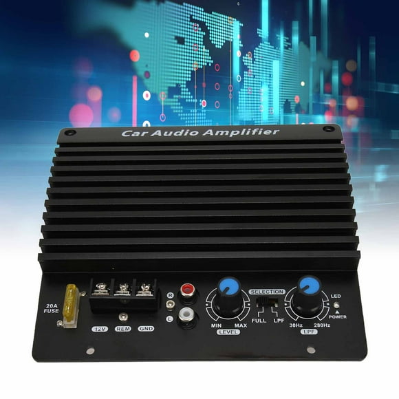 Car Amplifier Board, Exposed Type Easy Installation Subwoofer Plate Amplifier 12V 300W Heat Dissipation Panel for Car