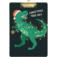 thumbnail image 2 of FMSHPON Christmas Christmas Dinosaur Santa Hat Clipboard Hardboard Wood Nursing Clip Board and Pull for Standard A4 Letter 13x9 inches, 2 of 5