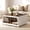 Brown, variant on 31 Inch Square 2-Tier Wood Coffee Table with Open Shelf, White and Brown Finish
