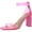 Pink, variant on INC Womens Pink Studded Transparent Ankle Strap Cushioned Makenna Square Toe Block Heel Zip-Up Dress Heeled Sandal 9.5 M