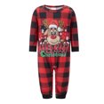 thumbnail image 1 of Argulvti Family Matching Christmas Pajama Set, Reindeer Letter Printed Long Sleeve Tops Elastic Waist Pants 2 Pcs Set, 1 of 7